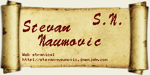 Stevan Naumović vizit kartica
